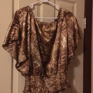 Silky patterned blouse